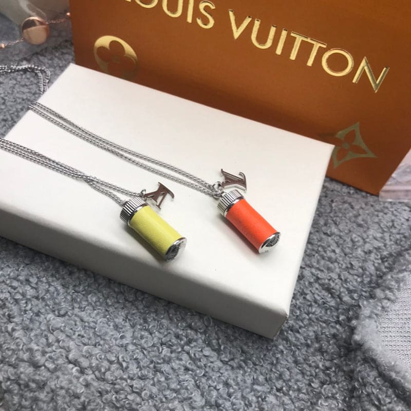 18K Louis Vuitton Orange Collier Fluo Charms Vintage Necklace