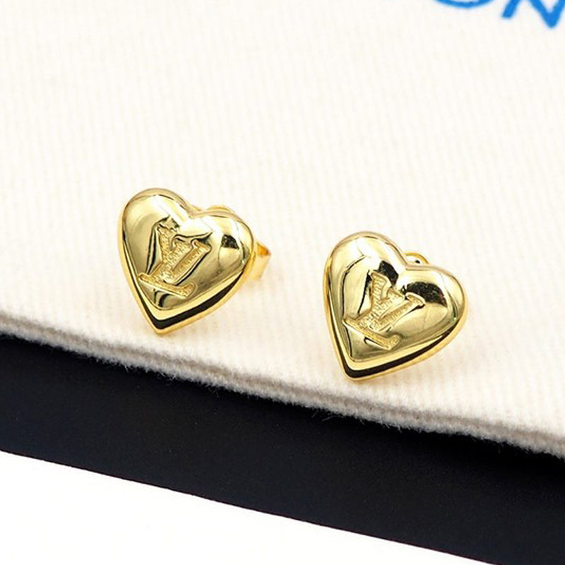 18K Louis Vuitton Heart Earrings