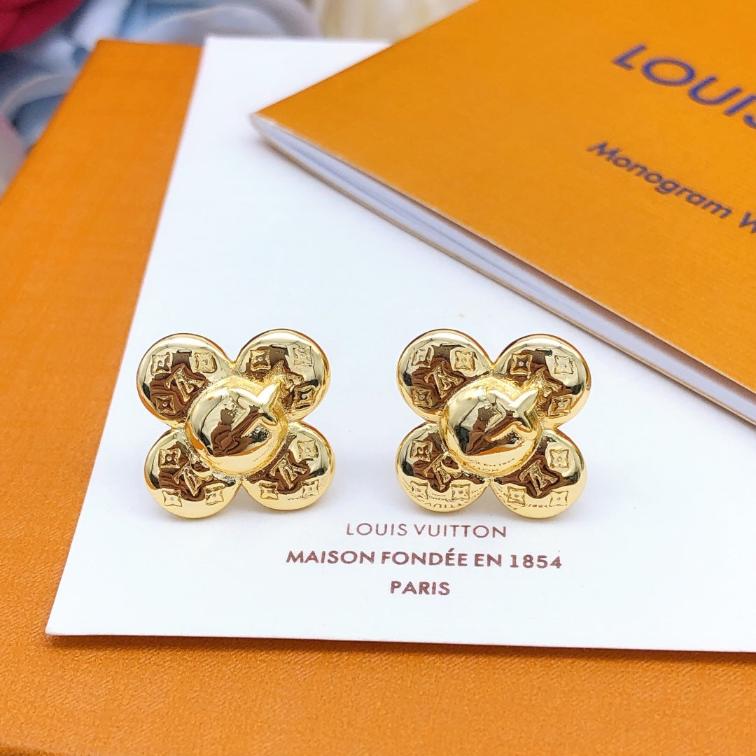 18K Louis Vuitton Vivienne Earrings